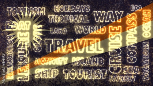 travel related tags cloud on marshall islands national flag