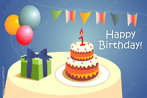 Felicitación Cumpleaños 1 Niño ENG