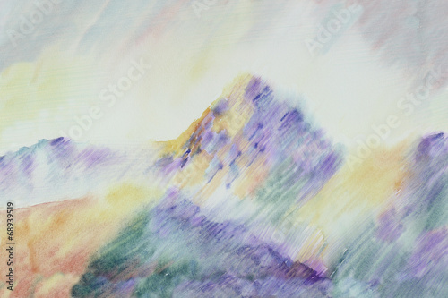 the Cezanne's Mountain watercolor