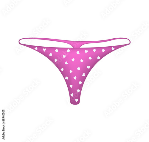 Women's panties in pink design