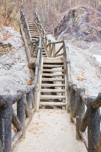 long outdoor cement steps