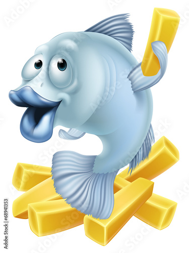 Fish and chips cartoon