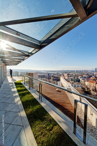 Modern building terrace