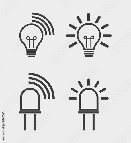 Light internet data transmission device icons