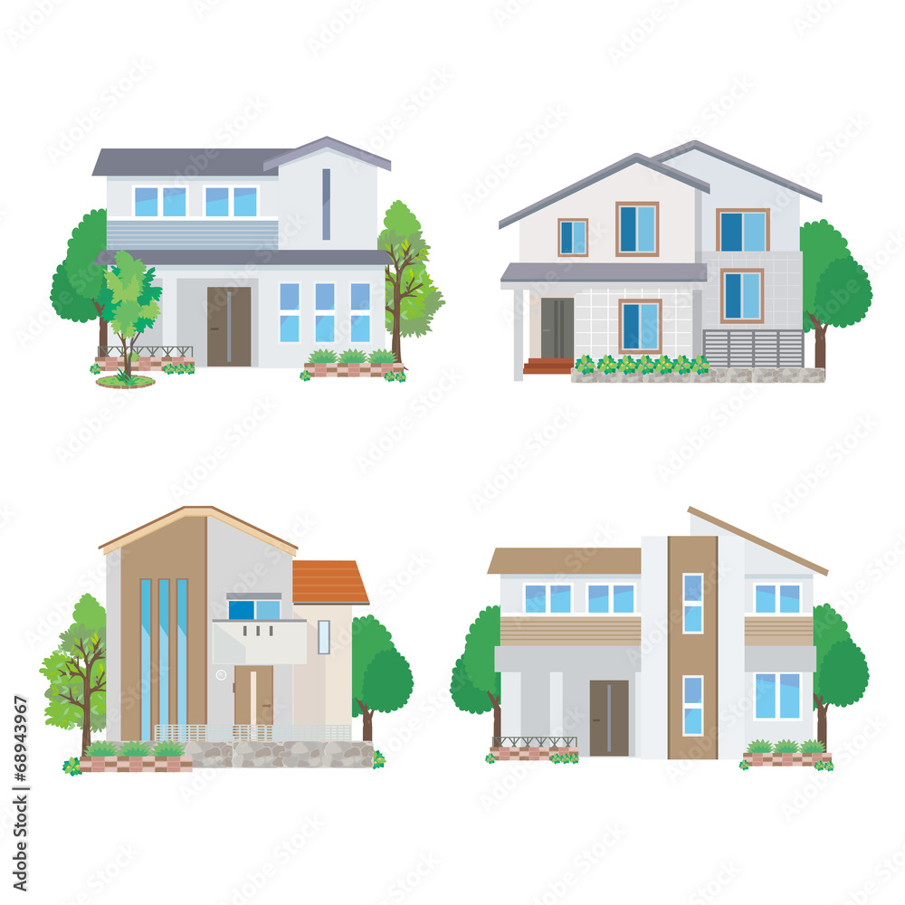 戸だて 不動産 一軒家 イラスト Stock Vector Adobe Stock