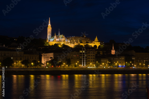 View of Fisherman's Bastion over the Danube Budapest