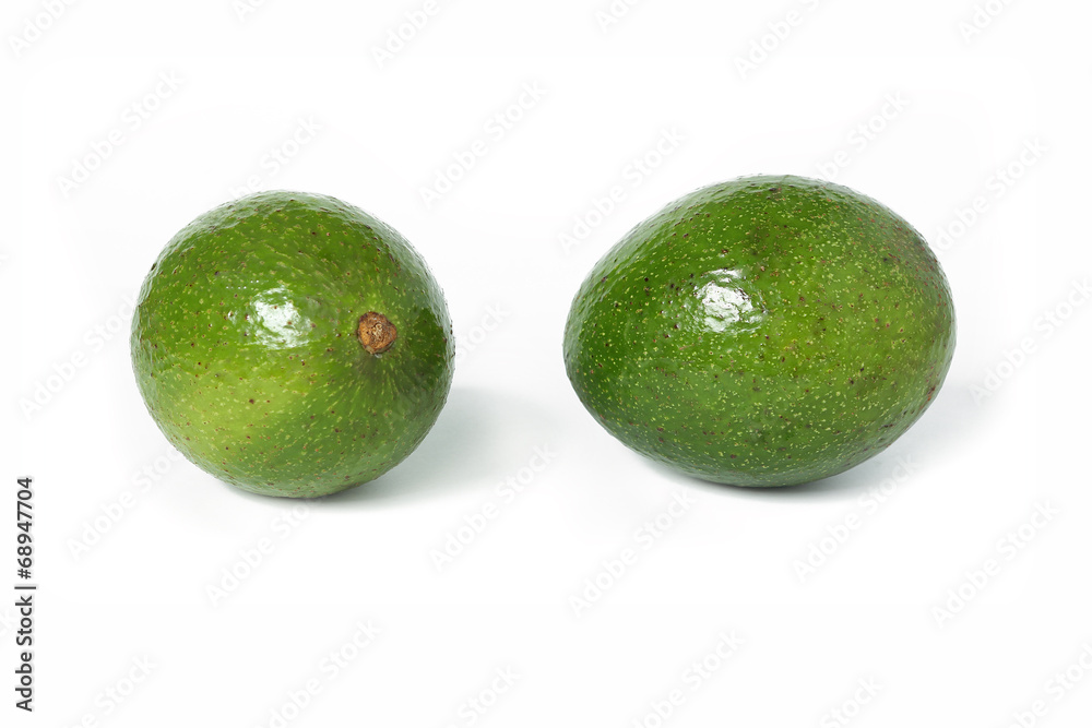 Avocados isolated on a white background with shadow Avocados isolated on a white background with shadow
