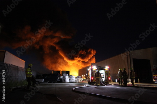 large factory fire