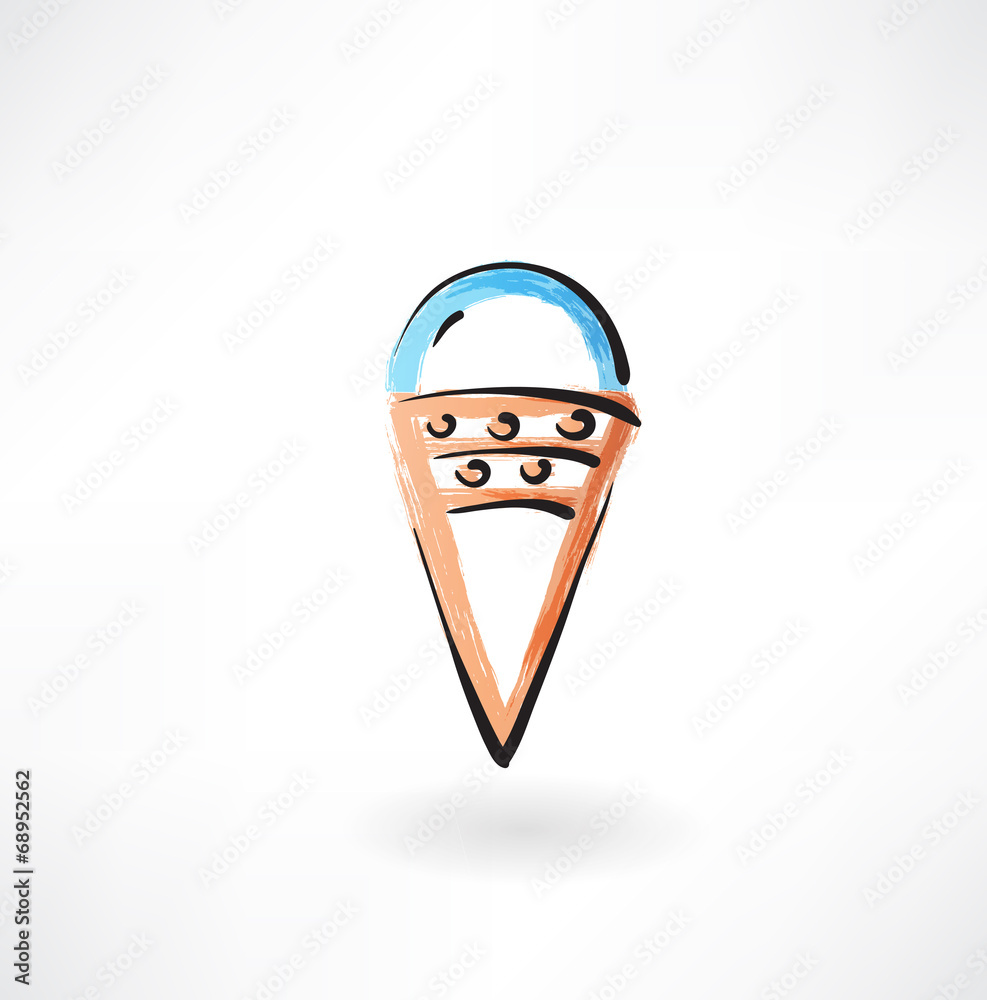 ice cream cone grunge icon ice cream cone grunge icon