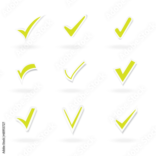 a variety of tick sticker set