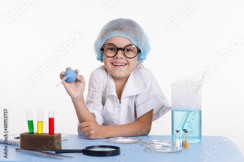 Cheerful young chemist
