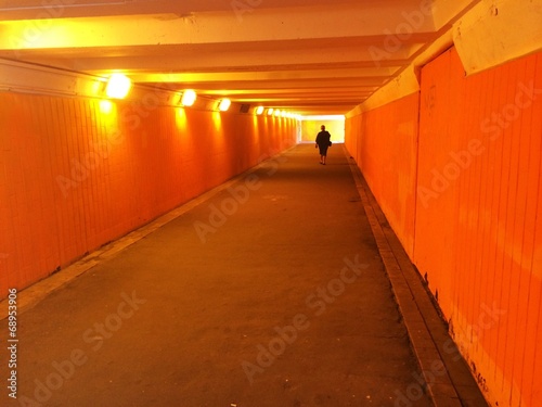 Illuminated underground pass