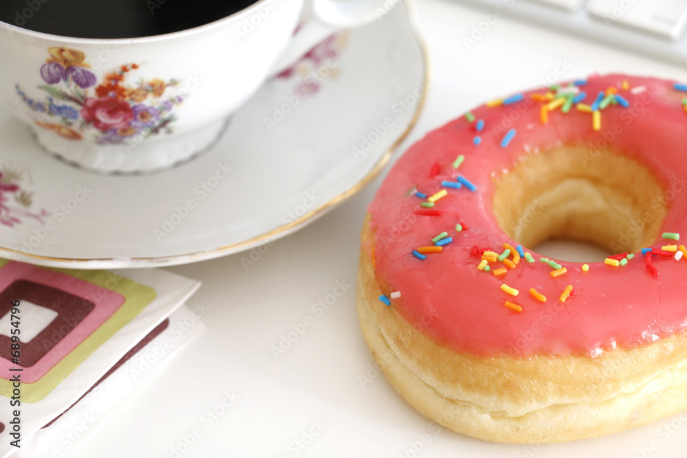 donut and coffee donut and coffee