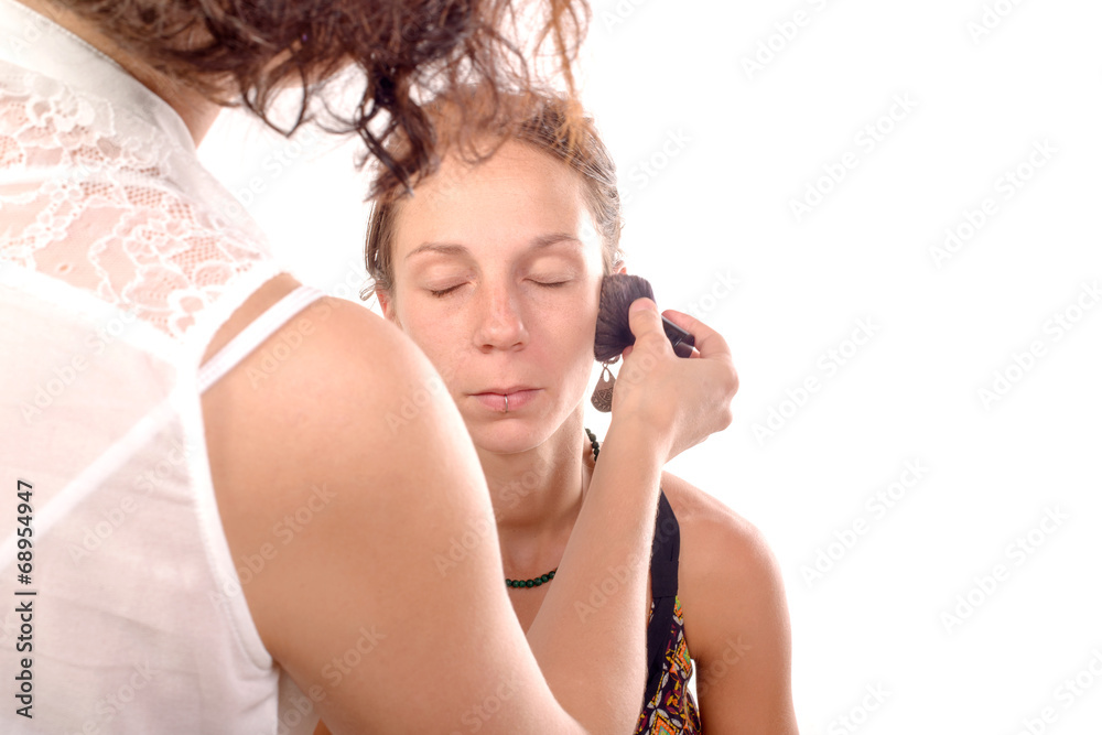 Fototapeta premium pretty young woman wears make