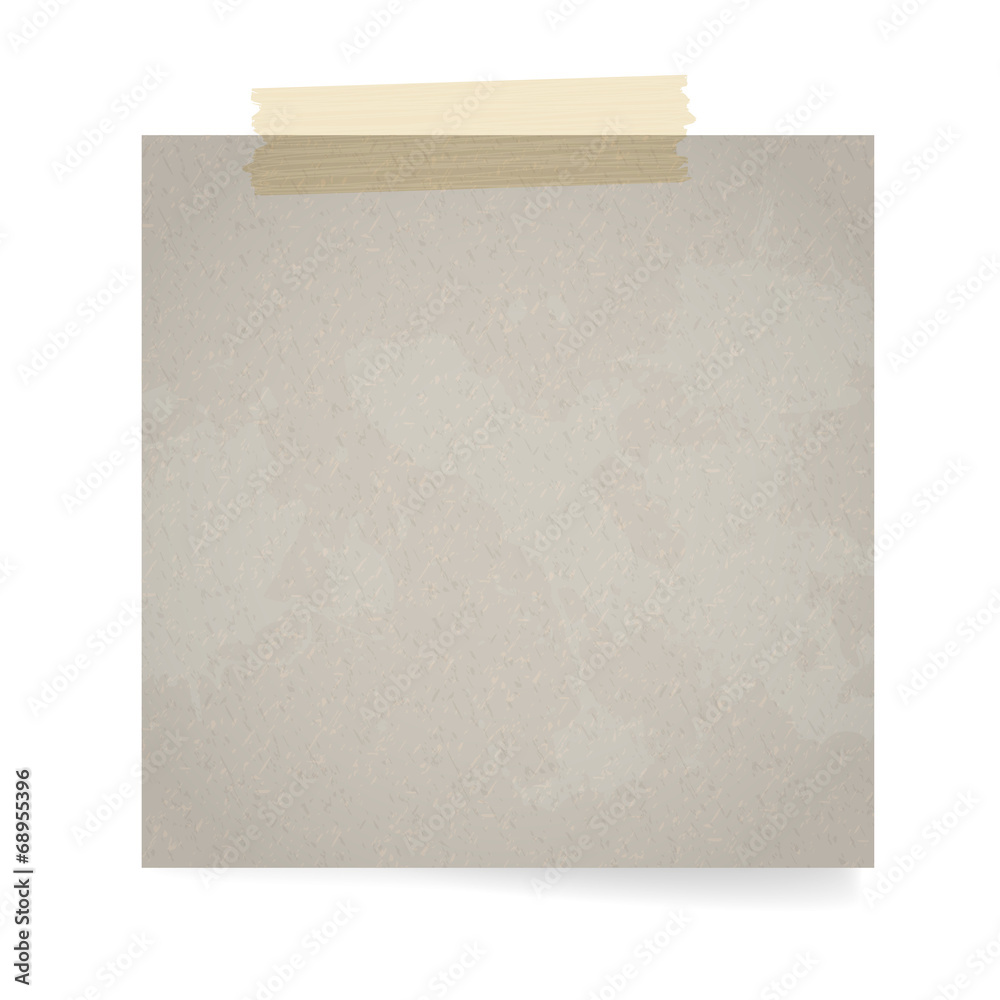 Blank cardboard paper with tape and transparent shadow Blank cardboard paper with tape and transparent shadow