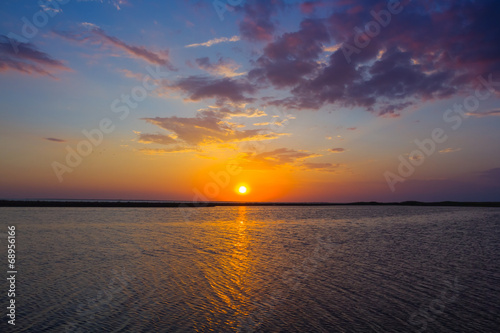 quiet sunset over a sea