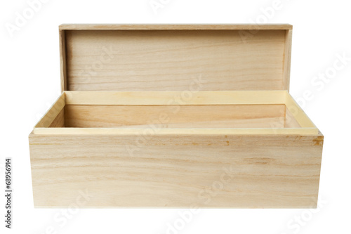 Wooden box isolated on white © WORANAN-TH