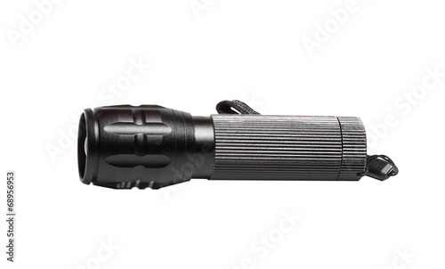 Black compact flashlight