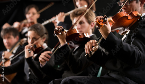 Orchestra first violin section