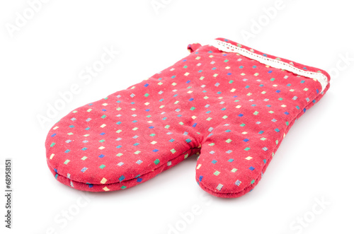 Oven glove isolated white background