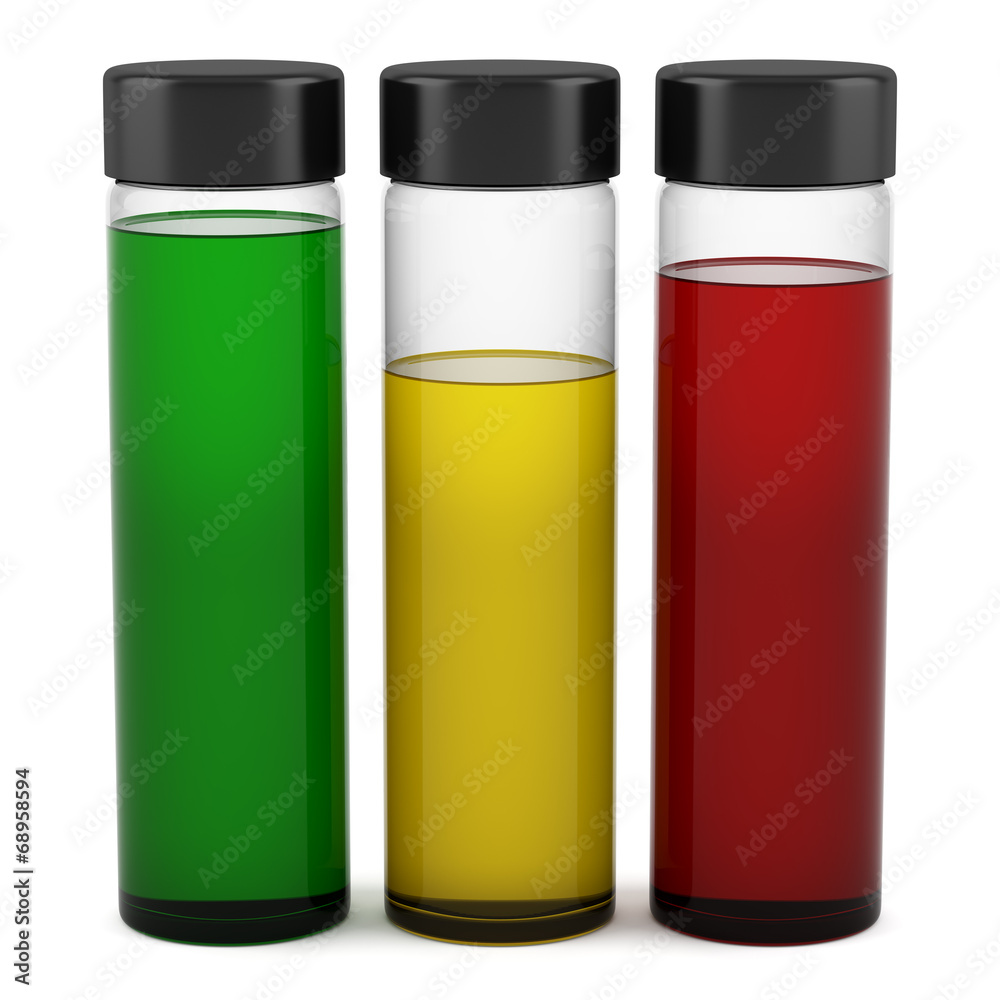 three transparent shampoo bottles isolated on white background three transparent shampoo bottles isolated on white background
