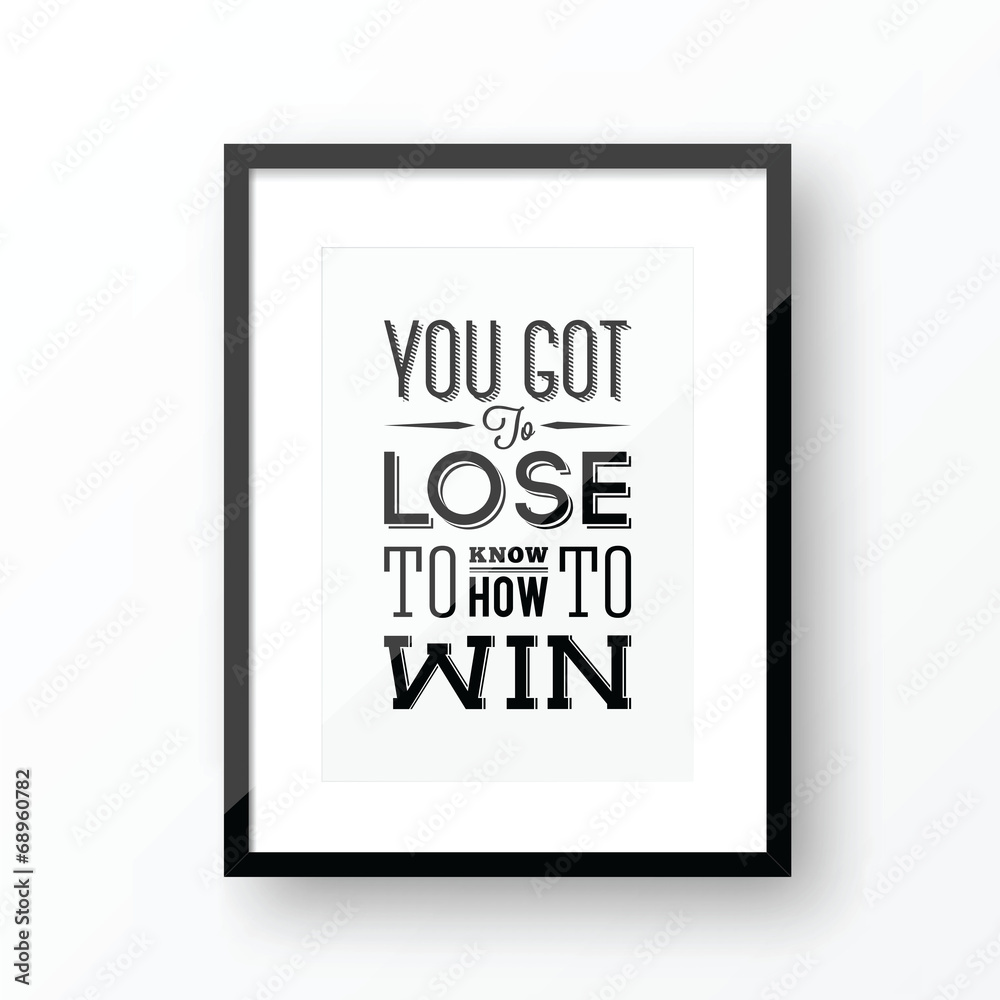 Stylized Retro Typography Poster in a Realistic Frame With Stylized Retro Typography Poster in a Realistic Frame With