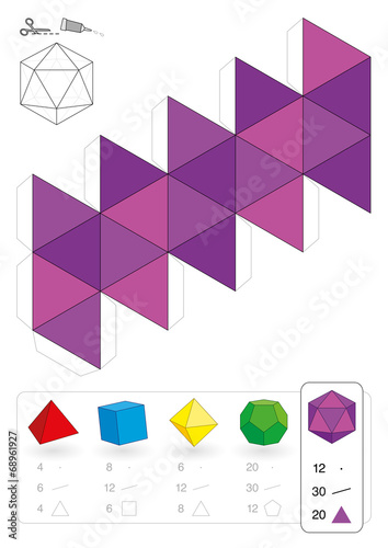 Paper Model Icosahedron