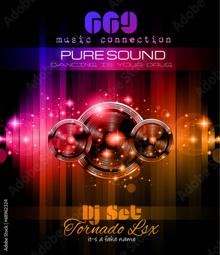 Music Themed background to use for Disco Club Flyers