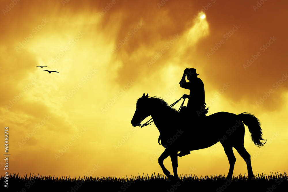 cowboys silhouette at sunset cowboys silhouette at sunset