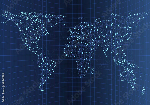 Illustration of world communications