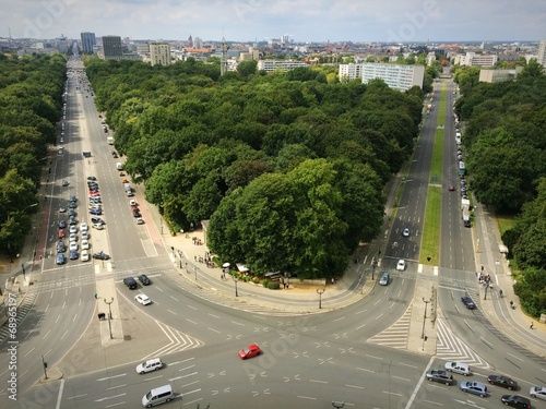 Canvas Print Panorama von der Spitze der Siegessäule in Berlin
