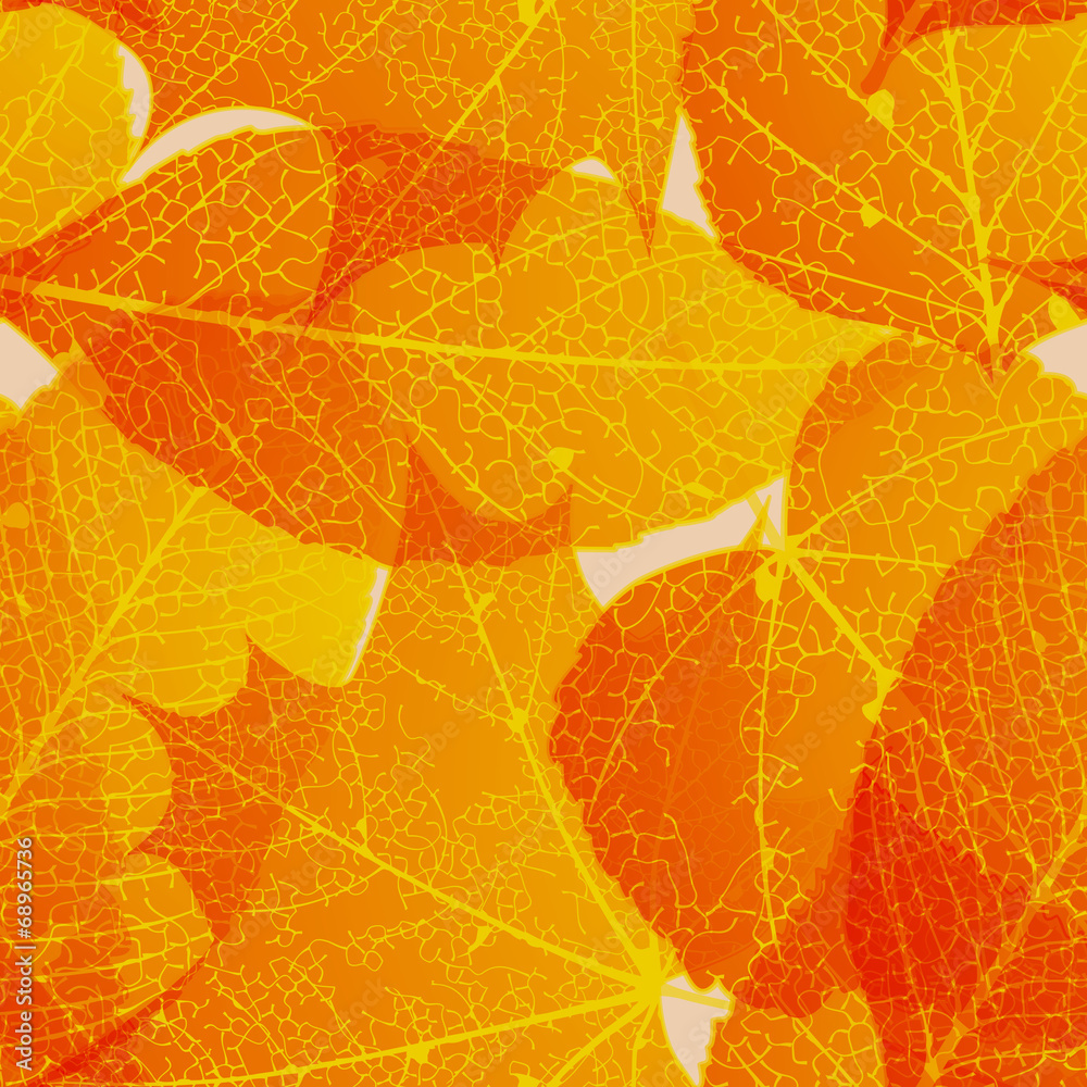 Fototapeta Seamless autumn leaves pattern. plus EPS10