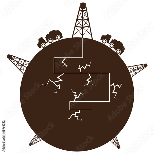 Fracking Process Globe