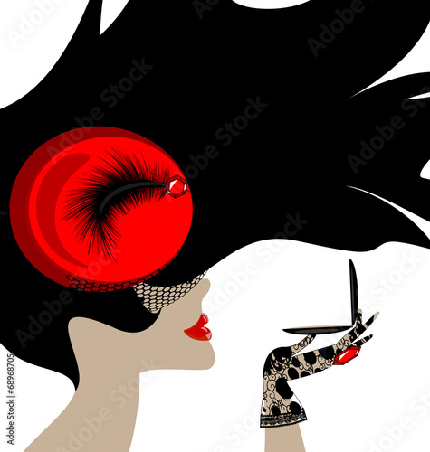 lady and powder