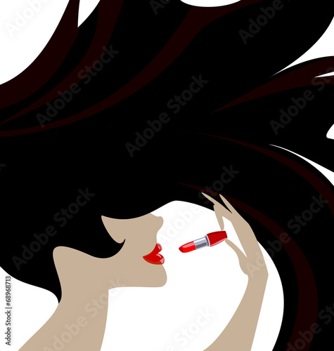 lady and red lipstick
