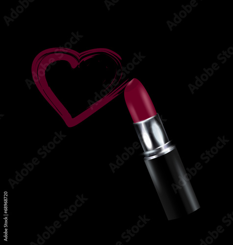heart and lipstick