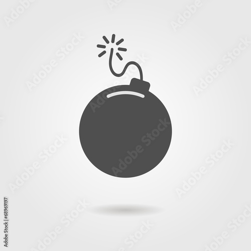 bomb icon with shadow
