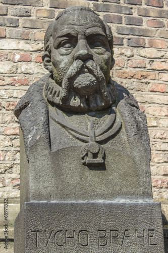 Buste af Tycho Brahe Rundetårn Trinitatis Kirke København photo