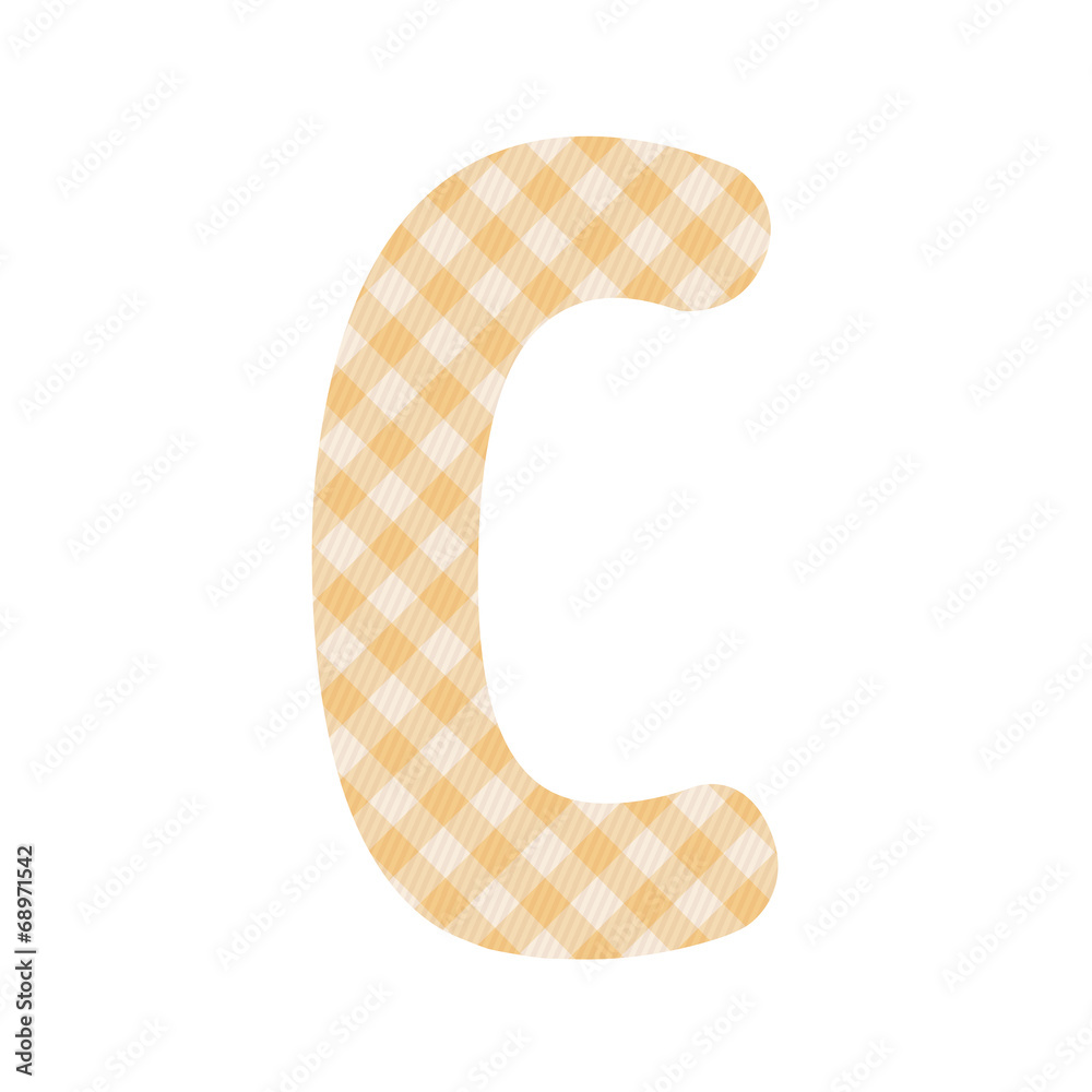Orange squares pattern alphabet C Orange squares pattern alphabet C