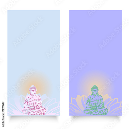 Buddha Hintergründe blau hochkant