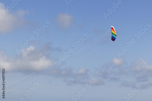 Kite of a kitebuggy in the air