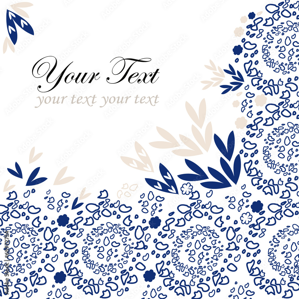 Obraz premium Blue lace background with a place for text