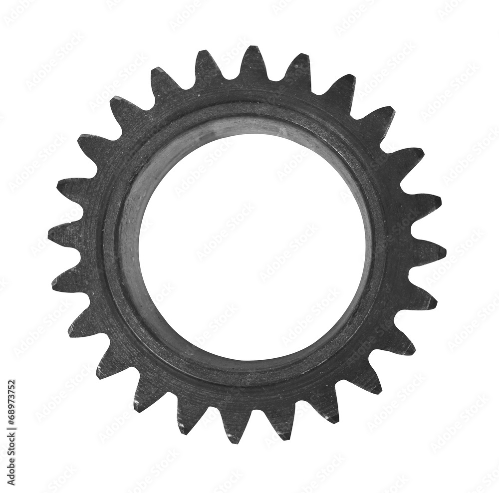 Steel cogwheel isolated on white background Steel cogwheel isolated on white background
