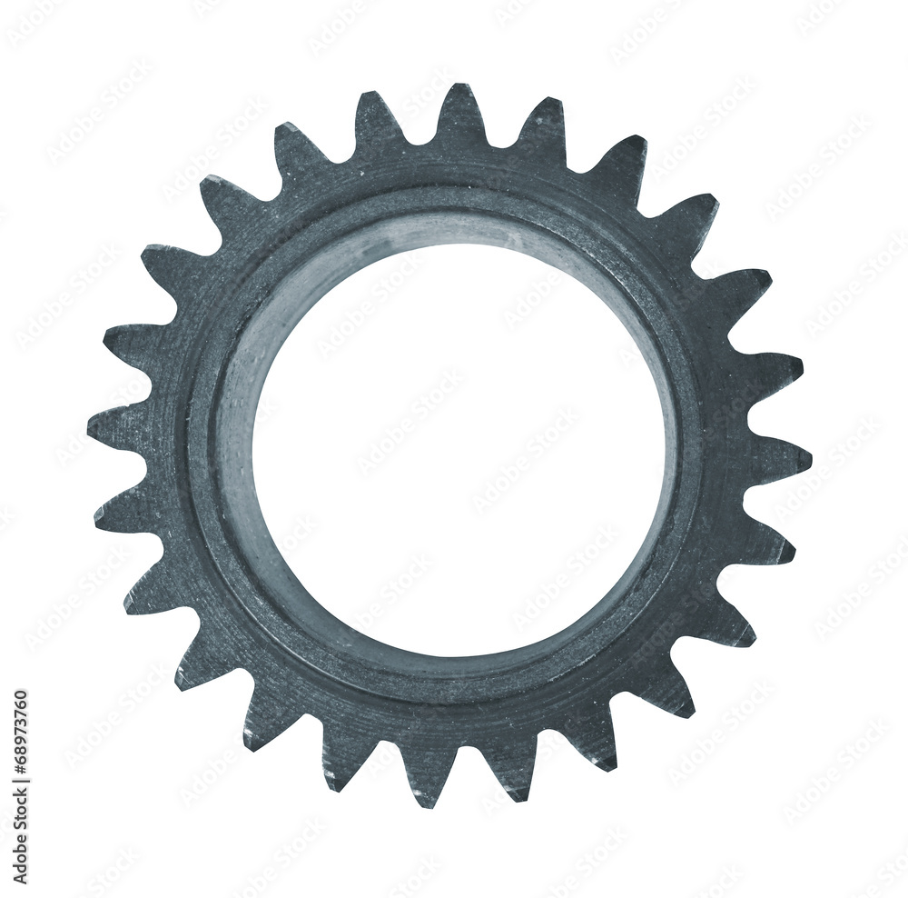 Steel cogwheel isolated on white background Steel cogwheel isolated on white background