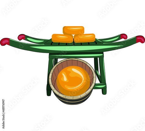 vector cheese on a stretcher