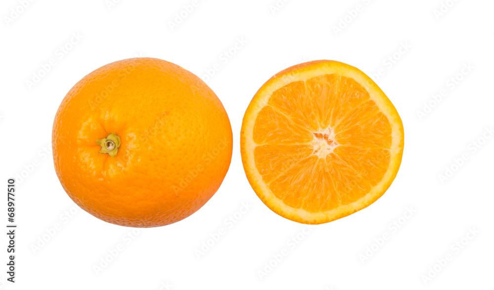 Orange fruits over white background Orange fruits over white background