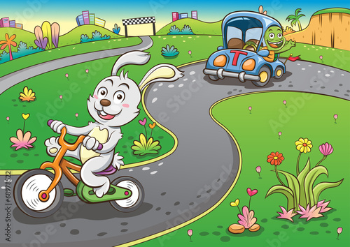 rabbit and turtle