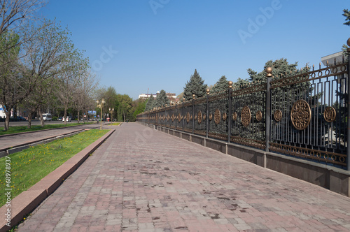 Street near White House in Bishkek