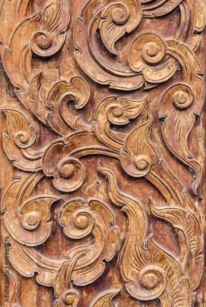 Pattern art of wood carving.