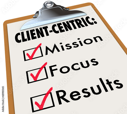 Slika na platnu Client Centric Checklist To Do Mission Goals